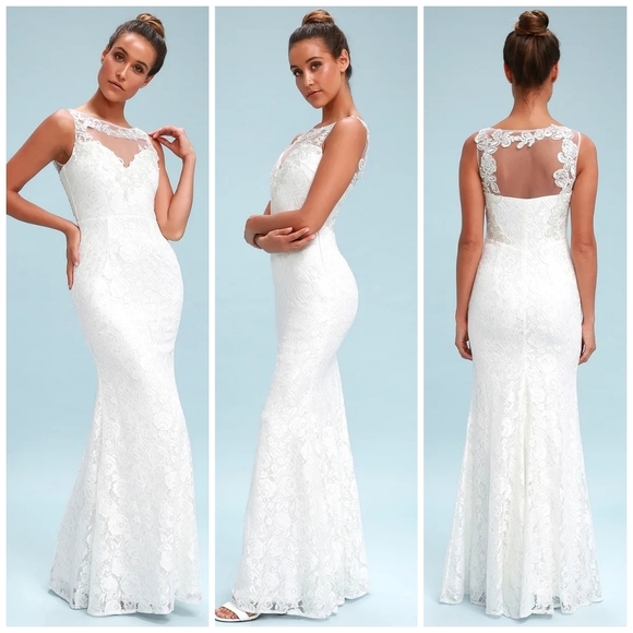 LULU'S Inga White Lace Maxi Dress - Picture 1 of 16